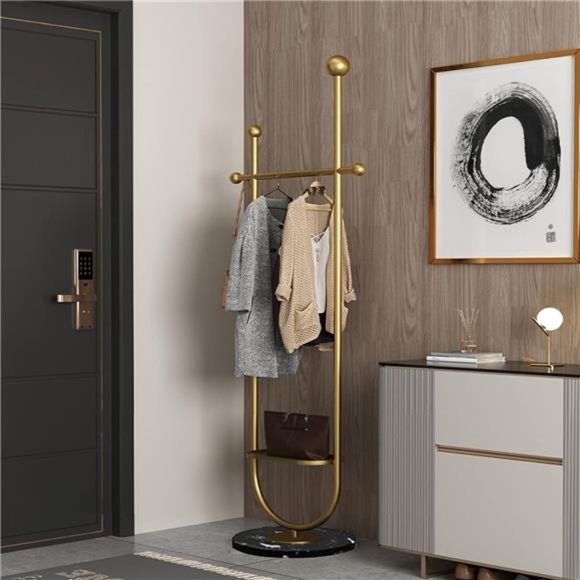 Storage & Organization | Gold Metal Clothing Garment Racks Modern ...